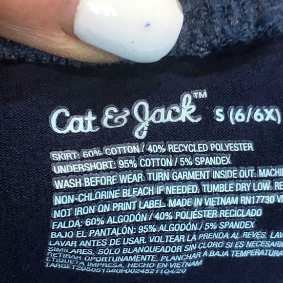Cat & Jack Blue Denim Ruffle Skort Small - Picture 3 of 6
